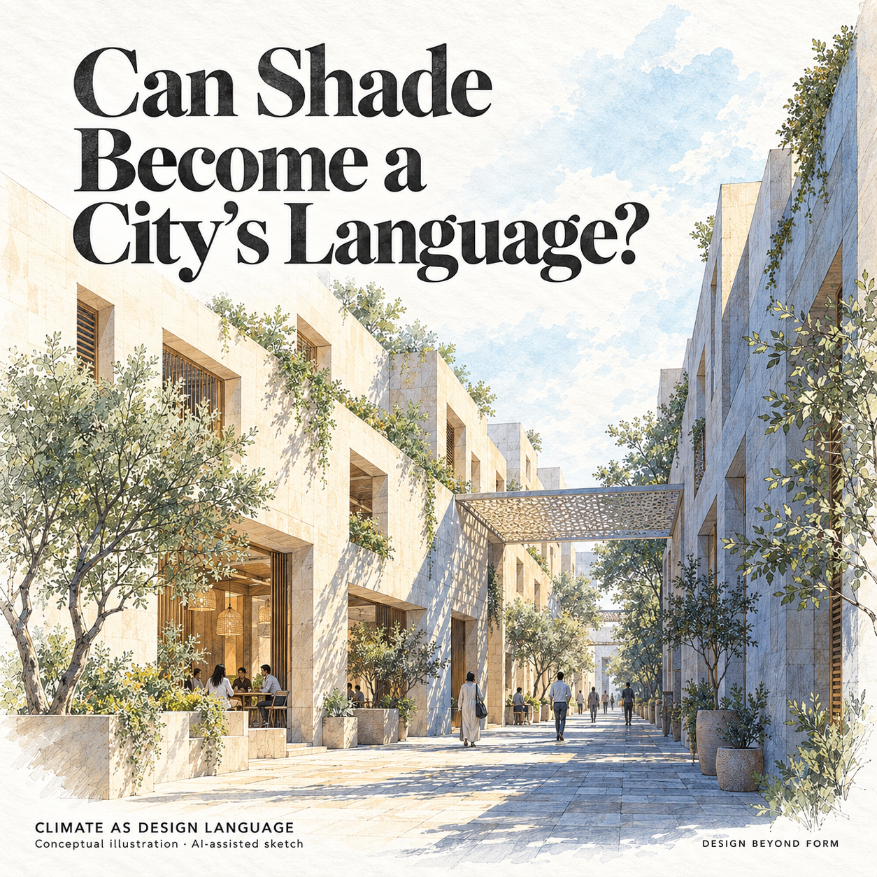 AI-assisted pastel architectural illustration for Architecture Language: Riyadh Saudi Arabia.