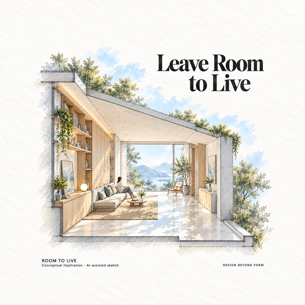 AI-assisted pastel architectural illustration for Shall We Really Need to Develop How to Design Small Spaces?.