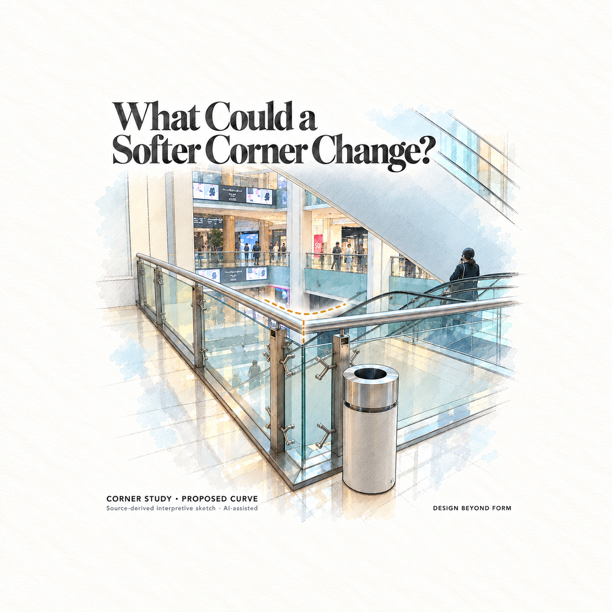 AI-assisted pastel architectural illustration for Shopping Mall Design (6).